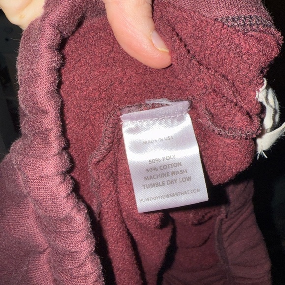 HDYWT Classic Oversized Sweat Set-Maroon - Picture 7 of 16